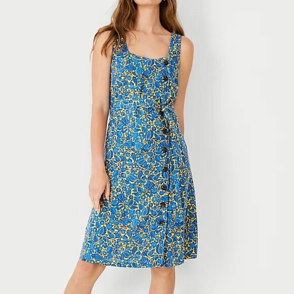 🌼 Ann Taylor Linen Blend Dress – Size 8 – Fully Lined 🌼 - Picture 5 of 14